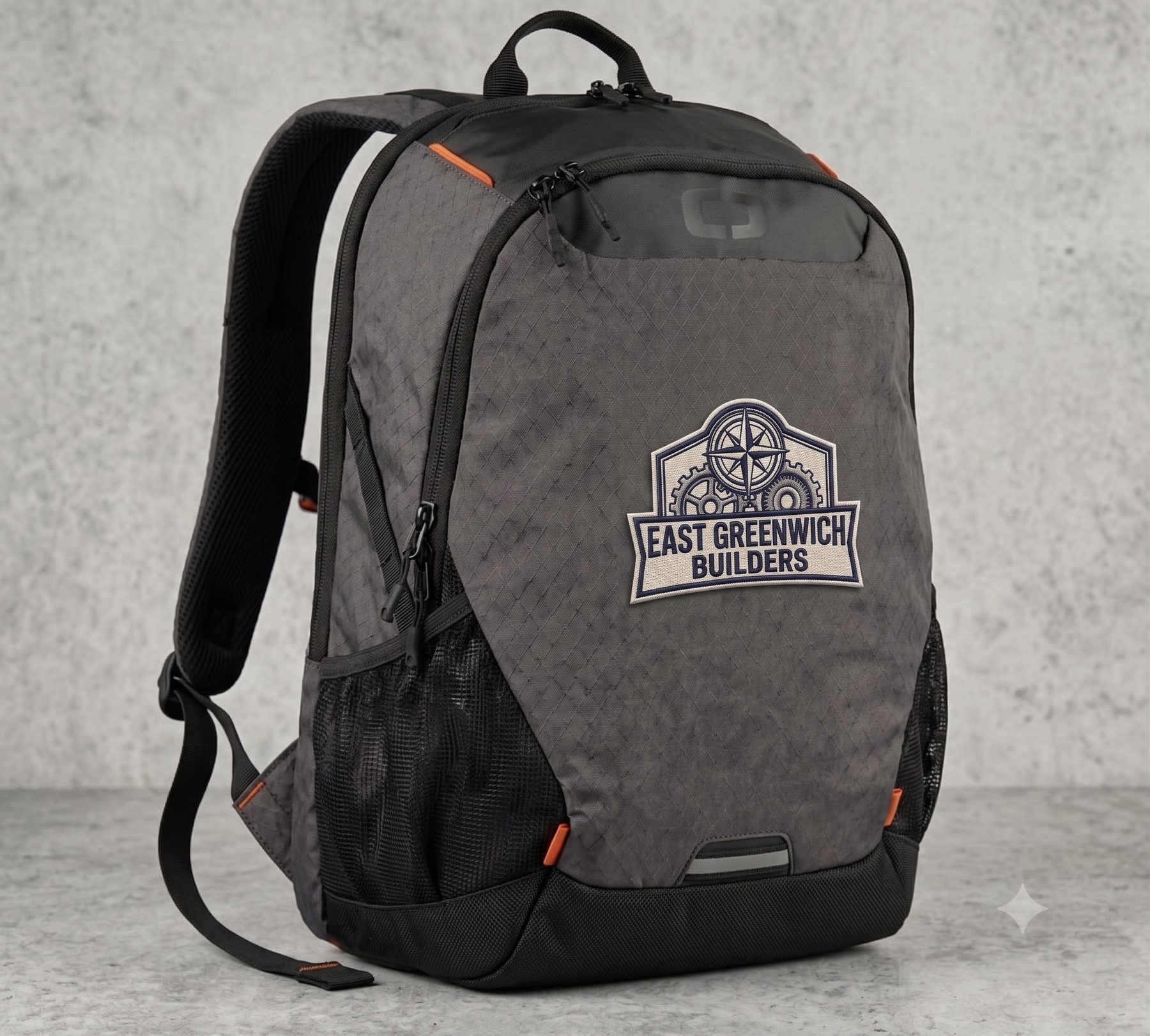 Custom embroidered OGIO apparel decorated by East Coast Embroidery