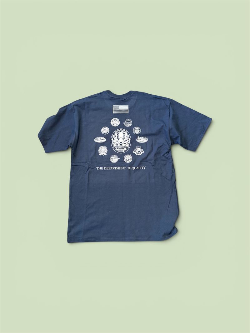 Screen-printed team tee for a North Kingstown manufacturer at Quonset Business Park